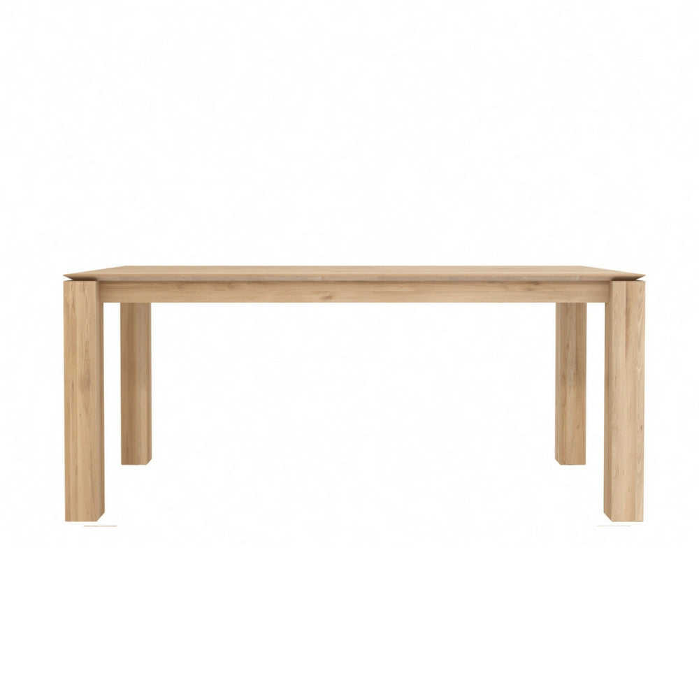 Large Oak Slice Extendable Dining Table