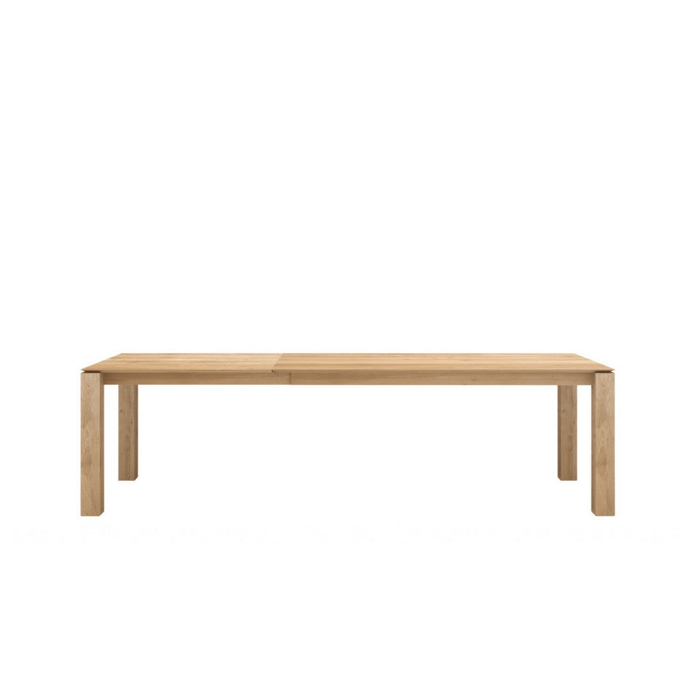 Large Oak Slice Dining Table Extended by Ethnicraft