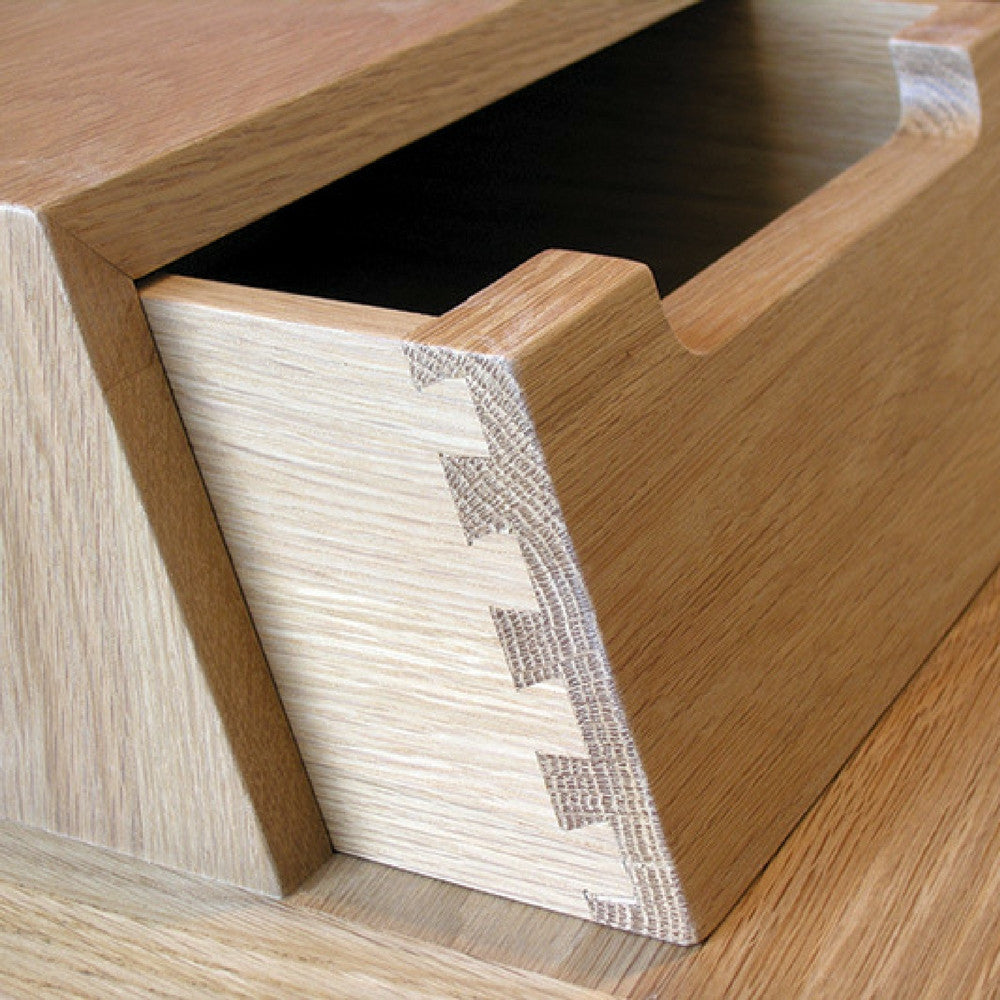 Oak Treviso Desk Drawer Detail Matthew Hilton for Ercol