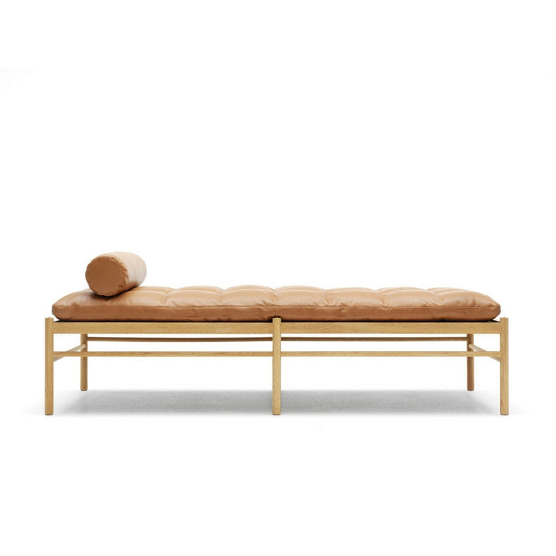 Ole Wanscher Bolster Pillow OW150 Brown Leather Carl Hansen & Son