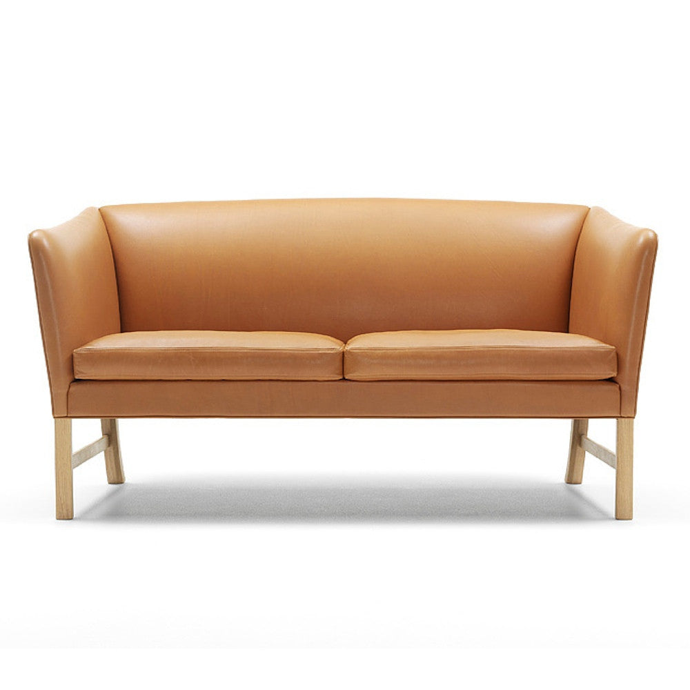 Ole Wanscher OW602 Two Seat Sofa Leather Front Carl Hansen and Son