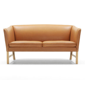 Ole Wanscher OW602 Two Seat Sofa Leather Front Carl Hansen and Son