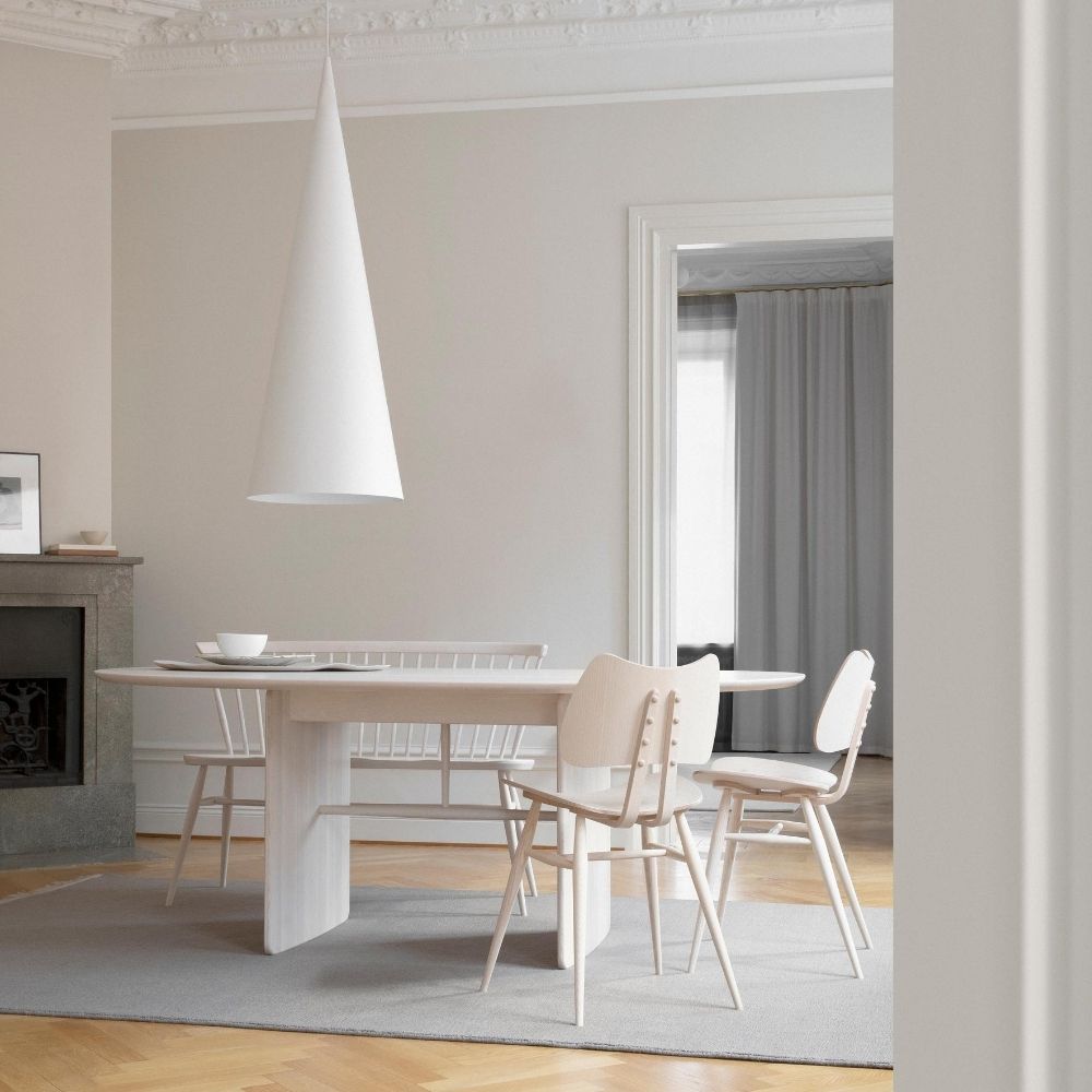 Originals Butterfly Chairs and Loveseat in Whitened Ash in Dining Room L.Ercolani