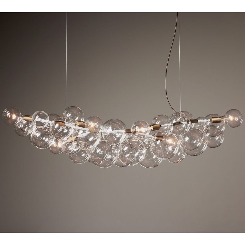 PELLE Long Bubble Chandelier Dark Background