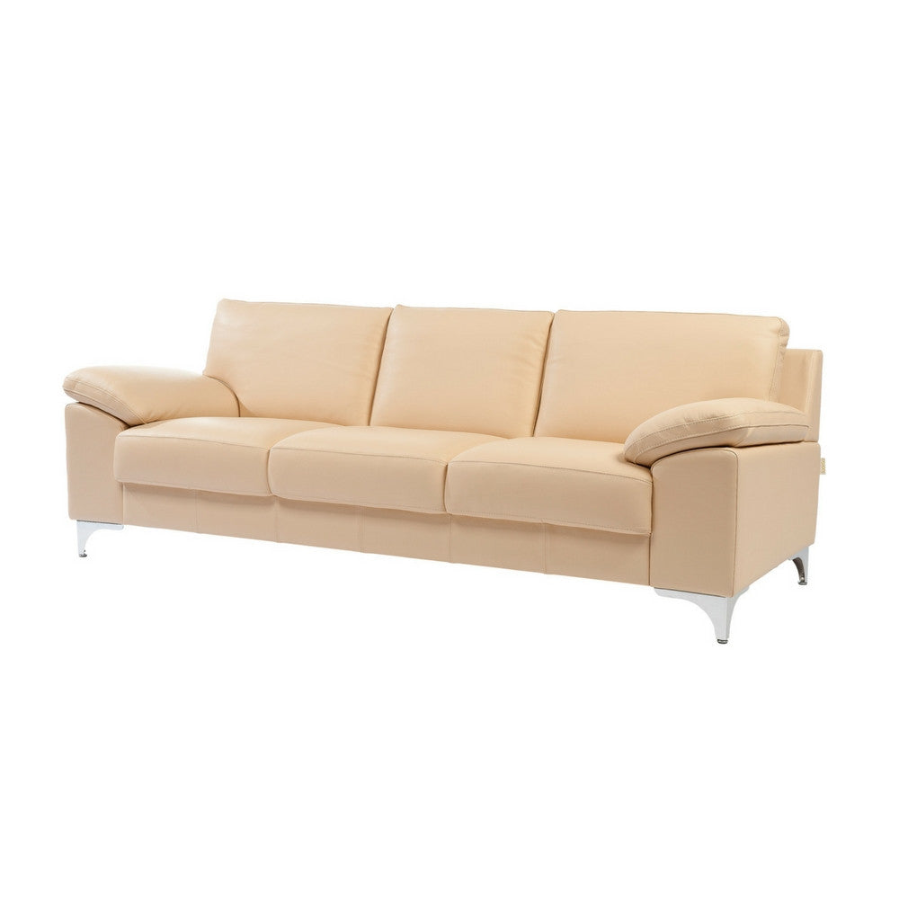 Luonto Poet Sofa Labrador 12 Leather Metal Legs Angled Made to Order