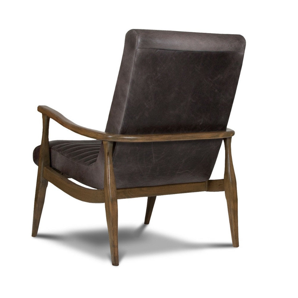 Precedent Furniture Grey Leather Erik Chair Back formerly DwellStudio Hans Chair