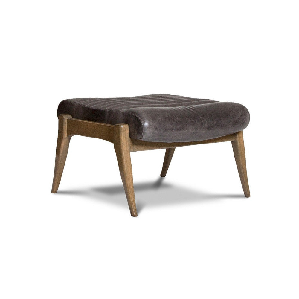 Precedent Furniture Erik Ottoman Grey Leather