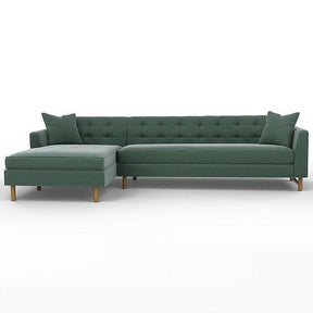 Precedent Furniture Keaton L-Shaped Sectional with Banks Pool Velvet Upholstery