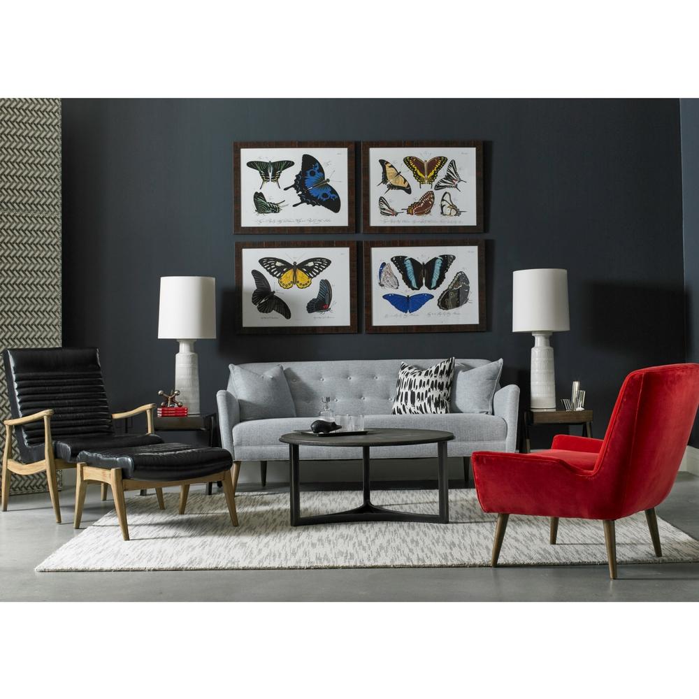 Precedent Furniture Suri Sofa in room with Erik Chair