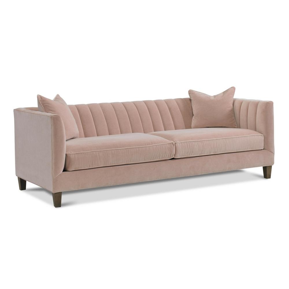 Precedent Penelope Sofa in Lulu Blush Velvet