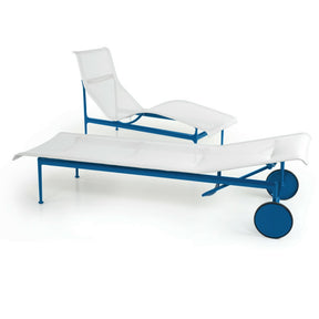Richard Schultz 1966 Chaise Lounge Chairs with Blue Porcelain Frame Knoll Outdoors