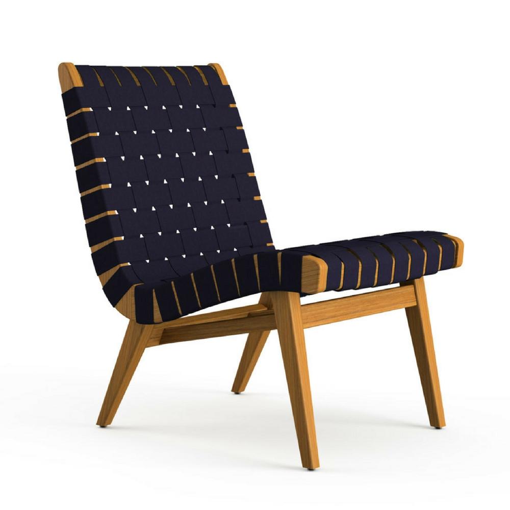Knoll Risom Teak Indoor-Outdoor Lounge Chair - Main Image