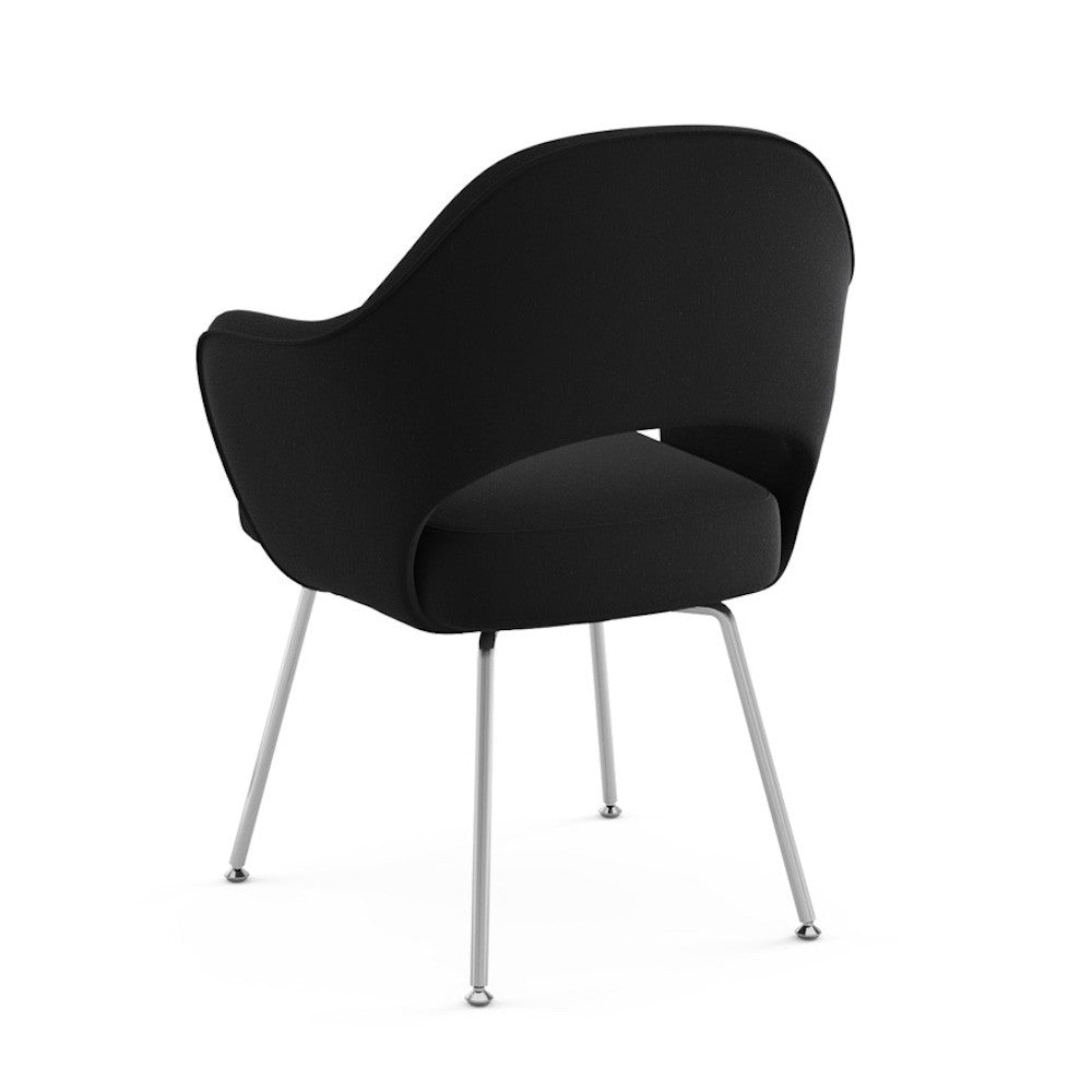 Saarinen Executive Arm Chair Back Ultrasuede Black Onyx Knoll