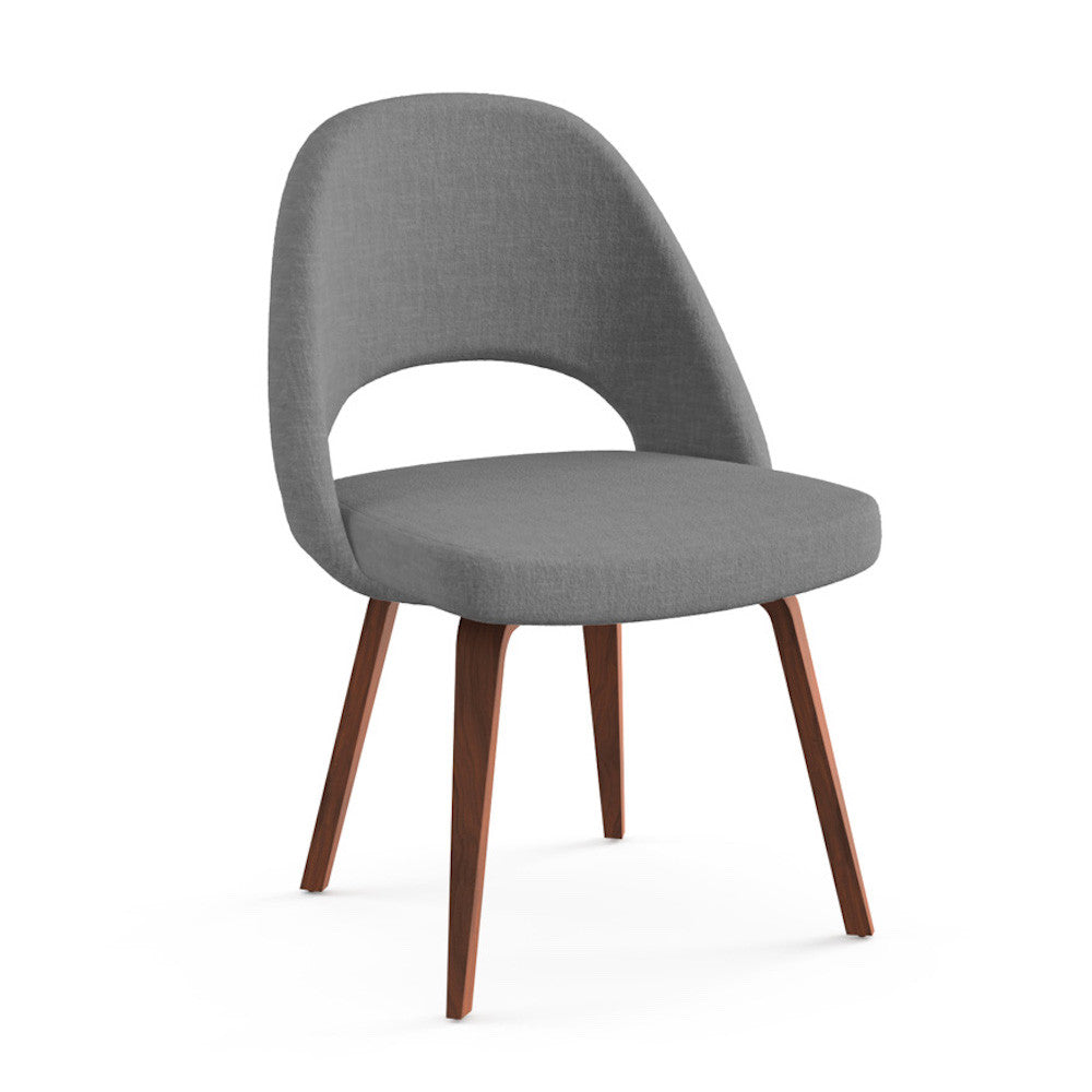 Saarinen Executive Armless Chair Wood Legs