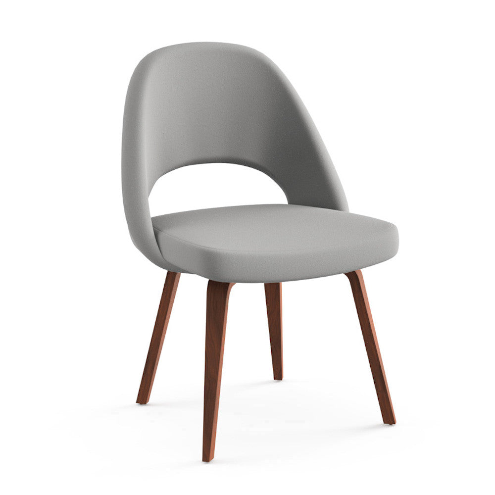 Saarinen Executive Armless Chair Wood Legs