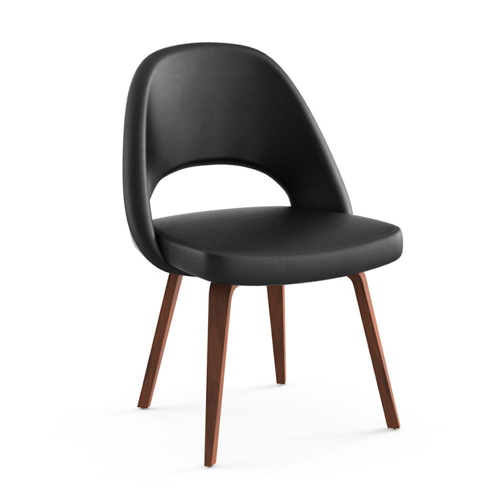 Saarinen Executive Armless Chair Wood Legs