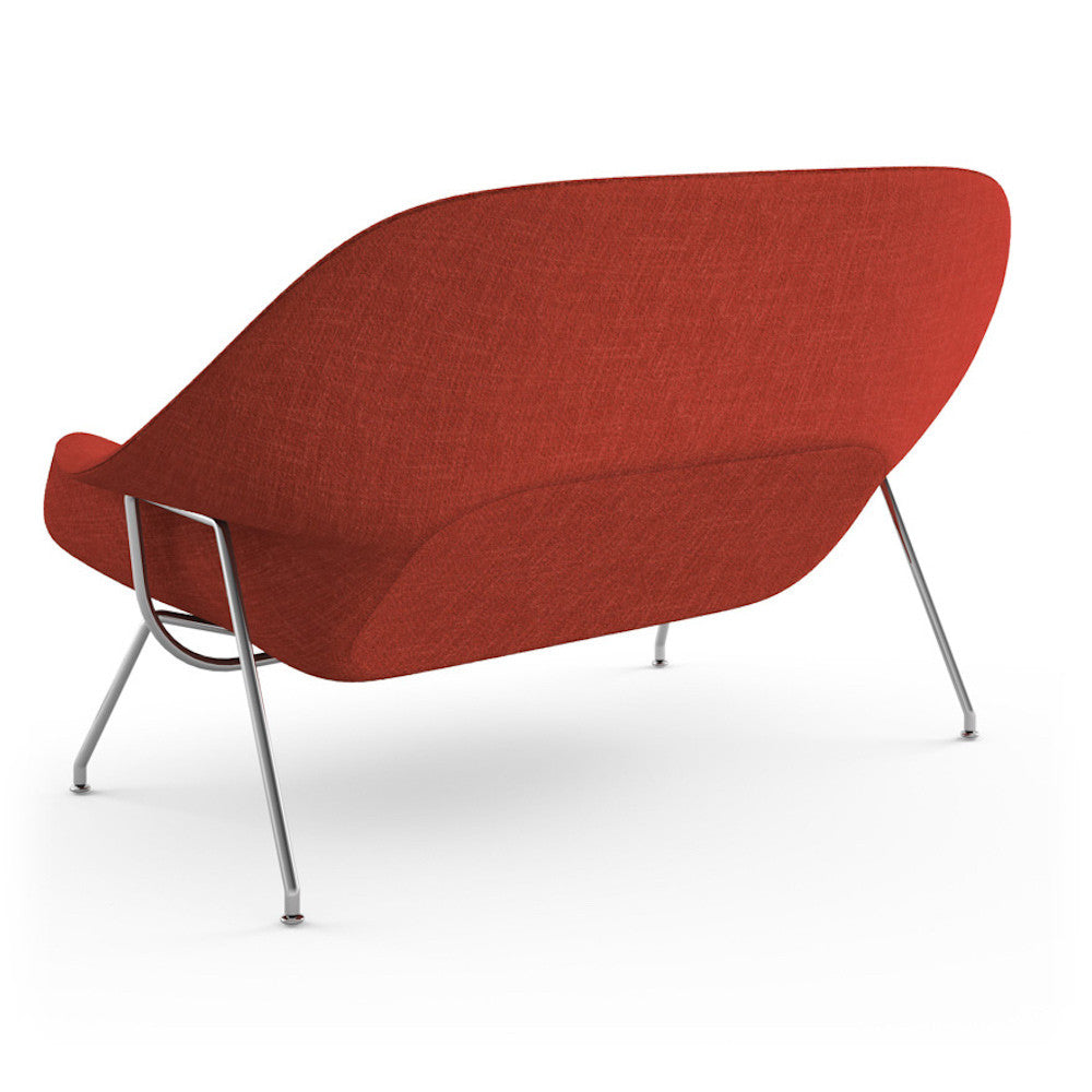 Saarinen Womb Settee Back Classic Boucle Cayenne Knoll