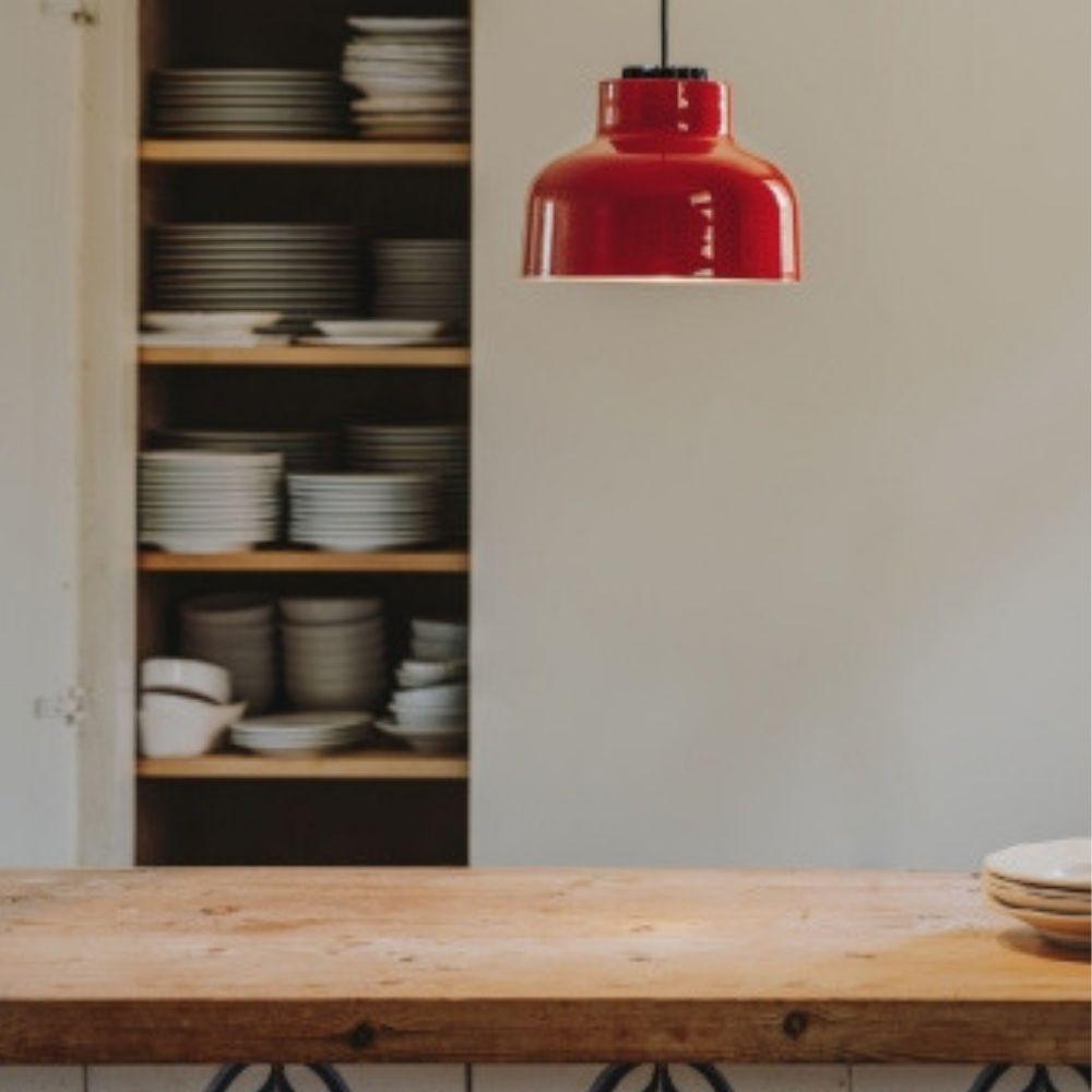 Santa Cole M64 Pendant Light Brilliant Red in Kitchen