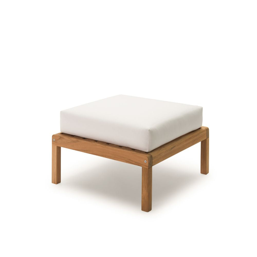 Skagerak Virkelyst Teak Outdoor Ottoman Pouf