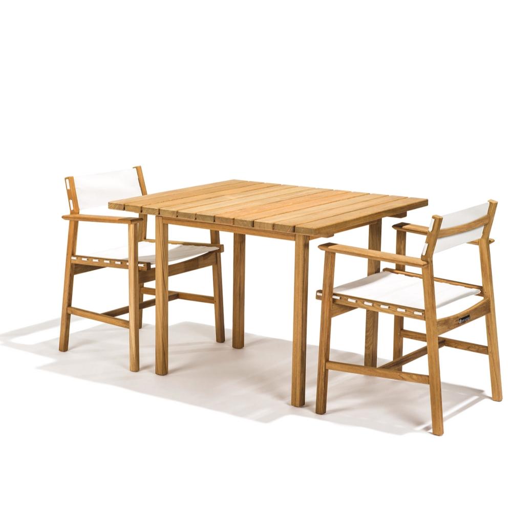 Skargaarden Djuro Teak Dining Table Square with Djuro Dining Chairs