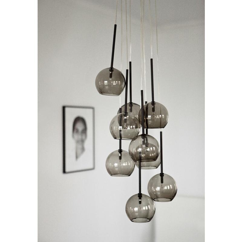 SR6 Ice Chandelier Black Luster in Room