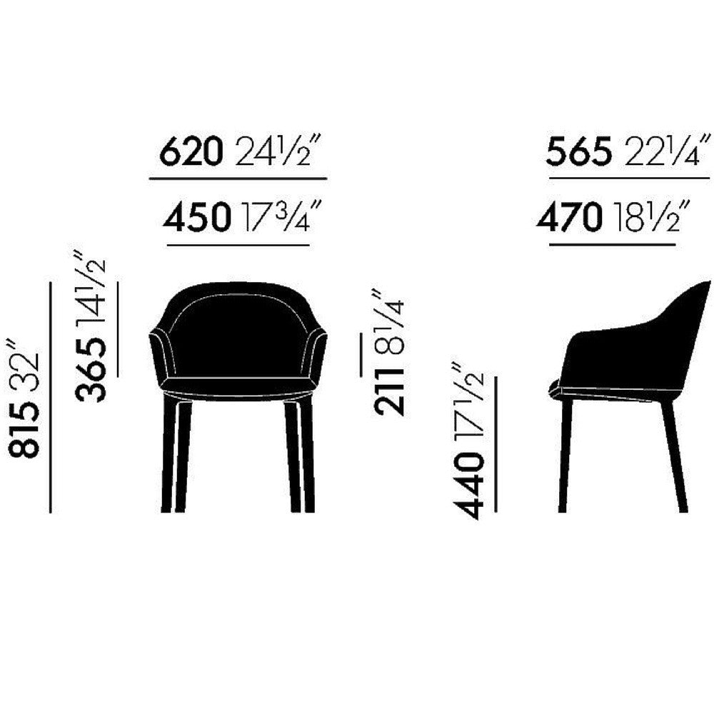 Softshell Chair Dimensions - Four Legs