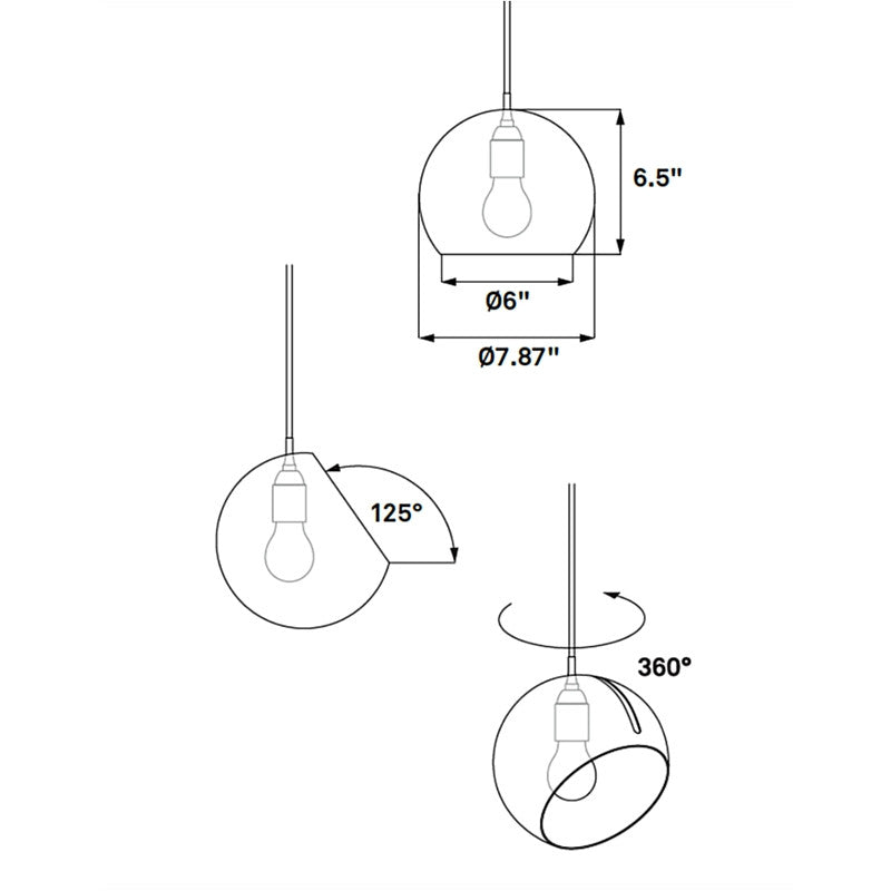 Tilt Globe Pendant Specs Maier Marmon Mueller NYTA