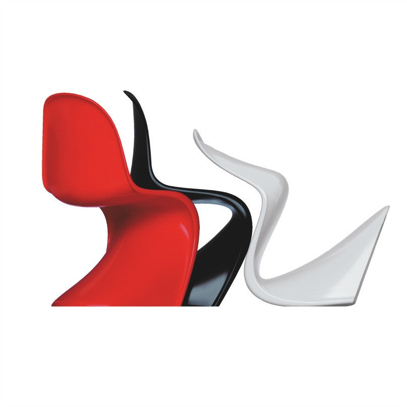 Verner Panton Chairs Red Black White Cheeky Pose Vitra