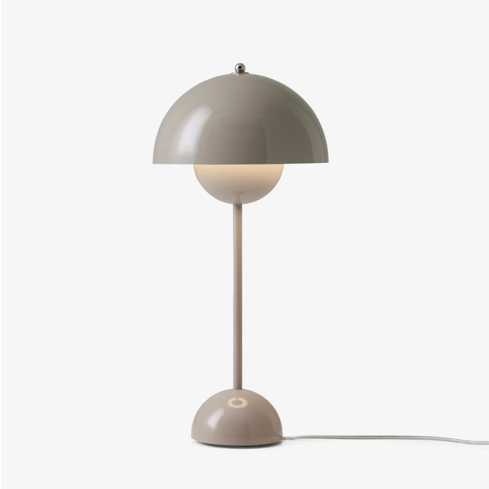 &Tradition VP3 Table Lamp Grey Beige On