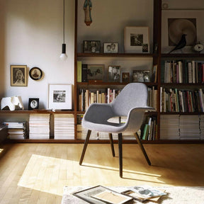 Eames and Saarinen Organic Chair in Library Vitra Winter Stories 2018