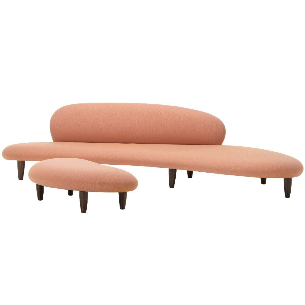 Vitra Noguchi Freeform Sofa and Ottoman Credo Rose