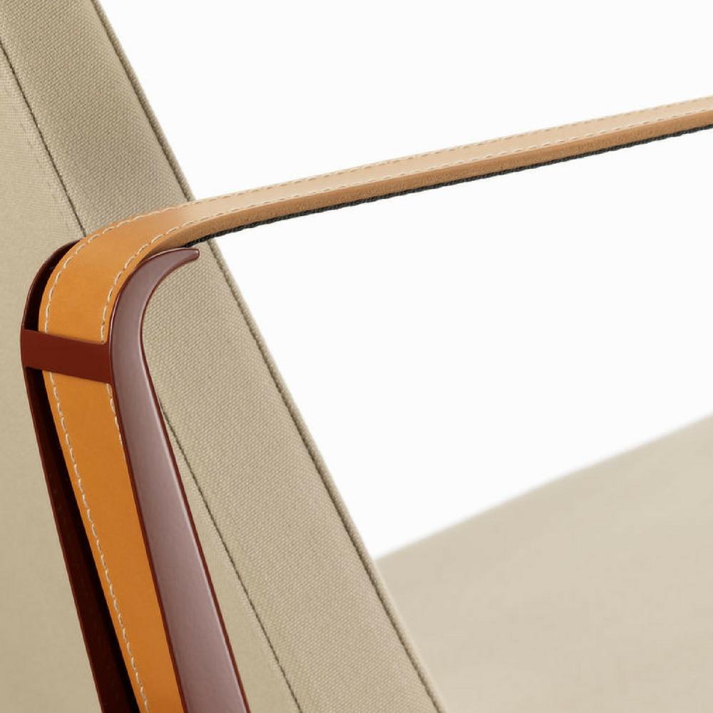 Vitra Prouvé Cité Arm Chair Leather Stitching Detail