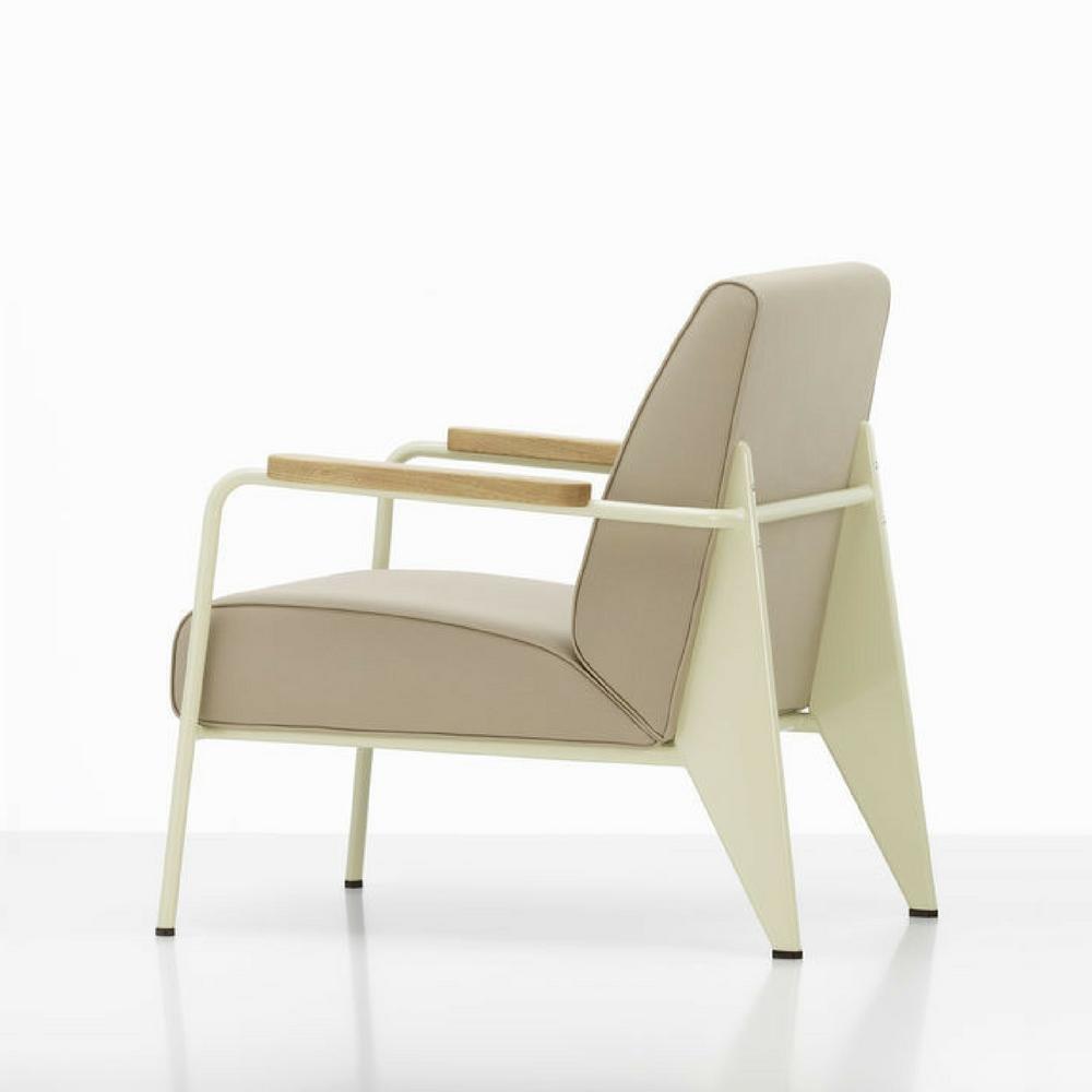 Vitra Prouvé Fauteuil de Salon Beige Back