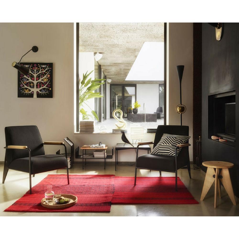 Vitra Prouvé Fauteuil de Salon Chairs in Living Room