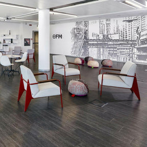 Vitra Prouvé Fauteuil de Salon Chairs in Open Plan Office