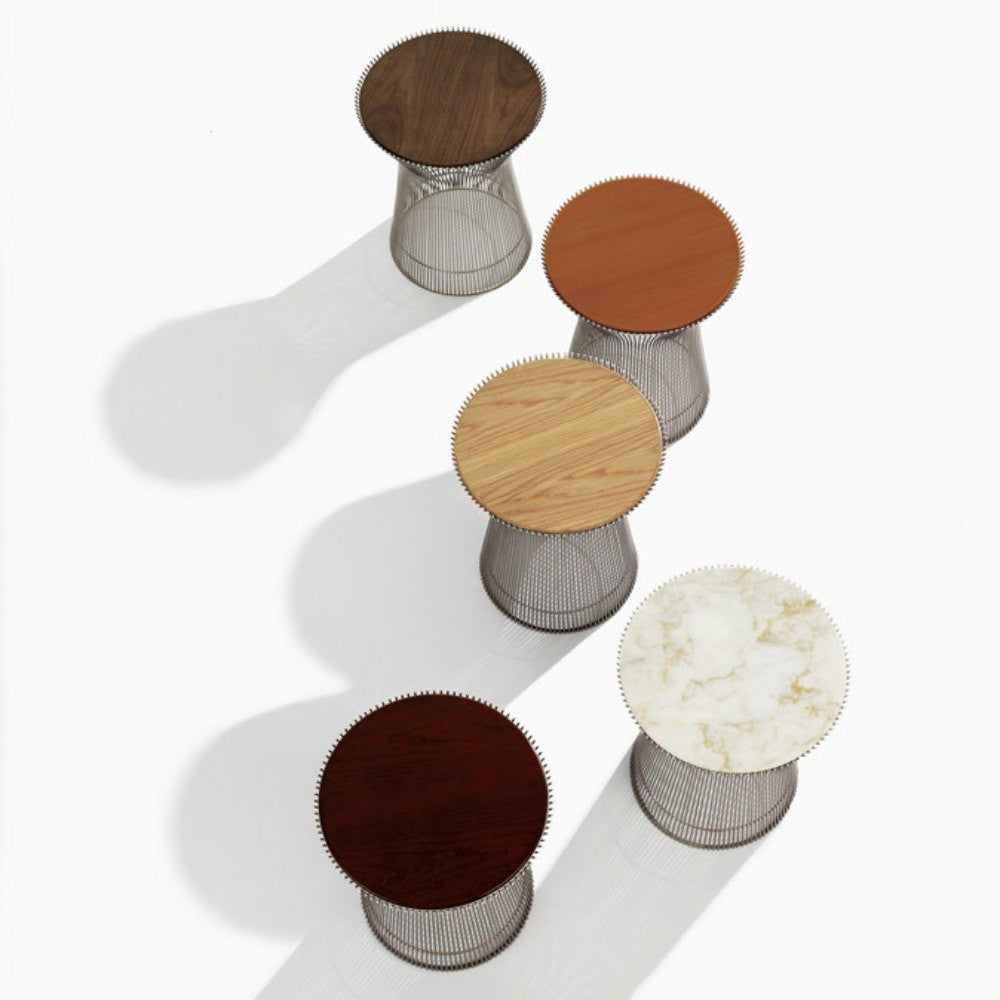 Platner Side Tabletop Options Marble Wood Veneer Glass Knoll