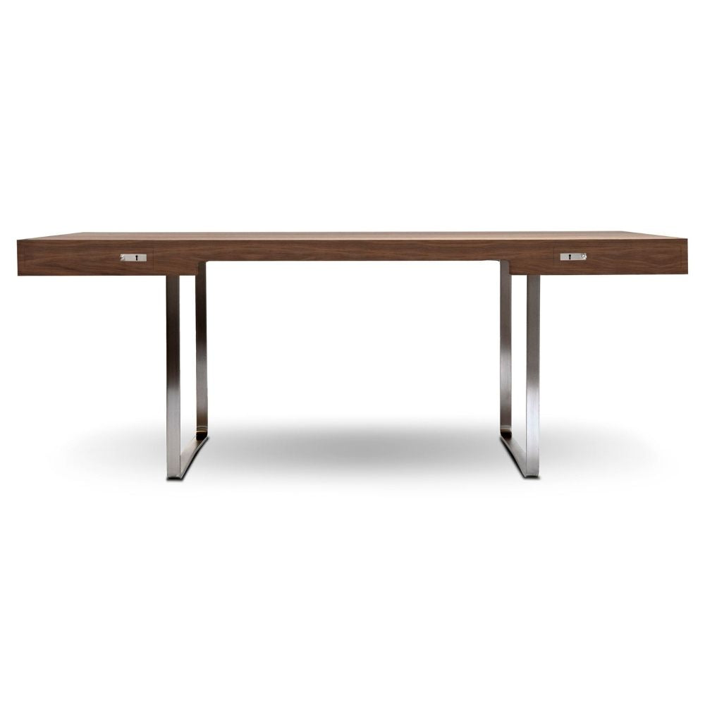 Wegner CH110 Desk Walnut and Stainless Steel by Carl Hansen & Son