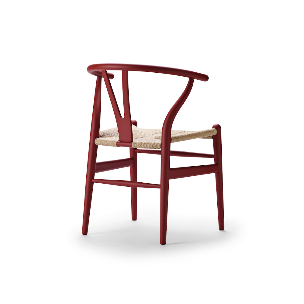 CH24 Wishbone Chair Soft Red Brown with Natural Paper Cord Back