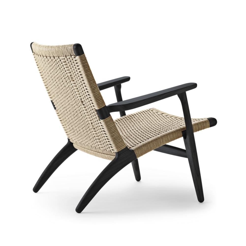 Hans Wegner CH25 Chair Oak Black Frame Natural Papercord