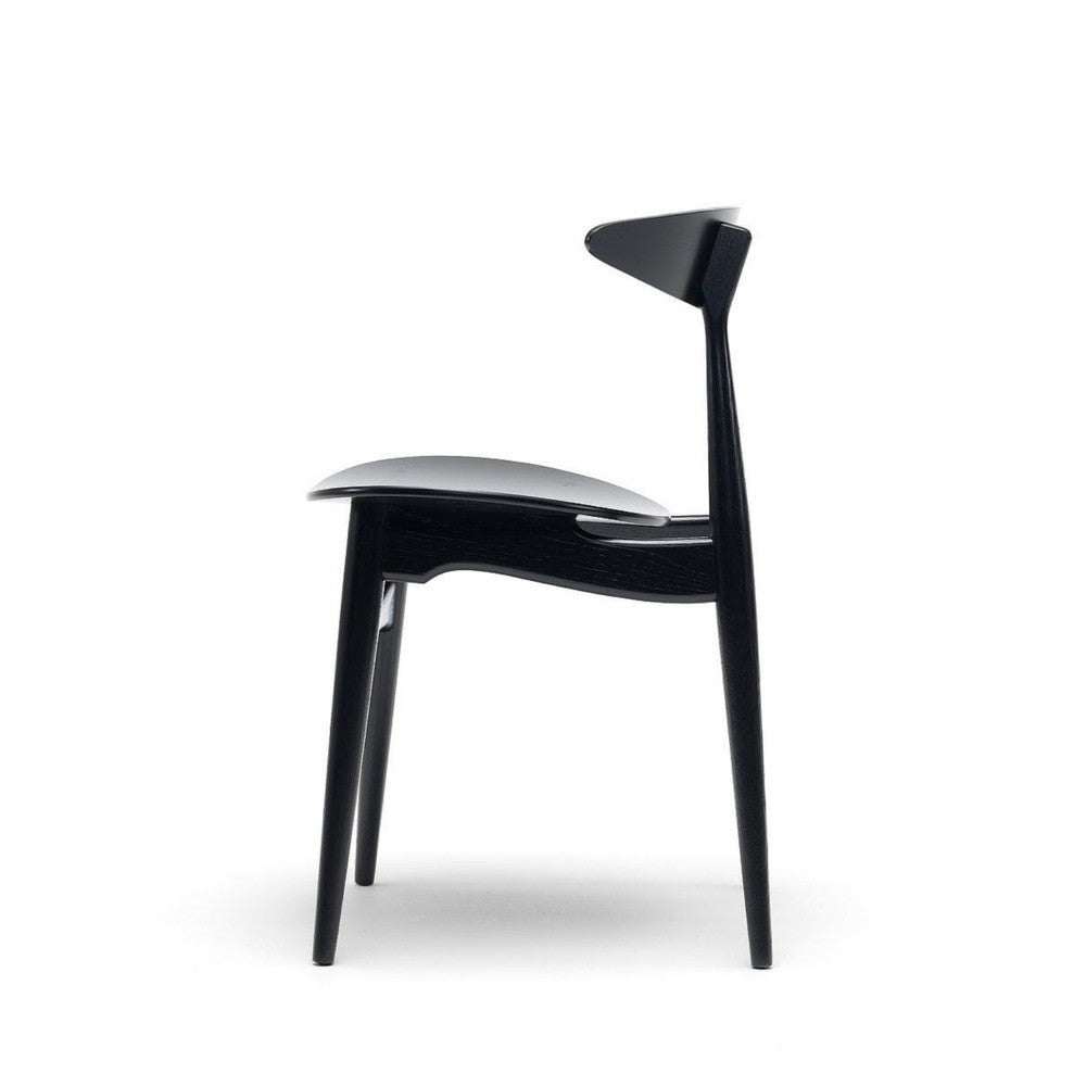 Wegner CH33 Chair Black Lacquer Front Carl Hansen and Son