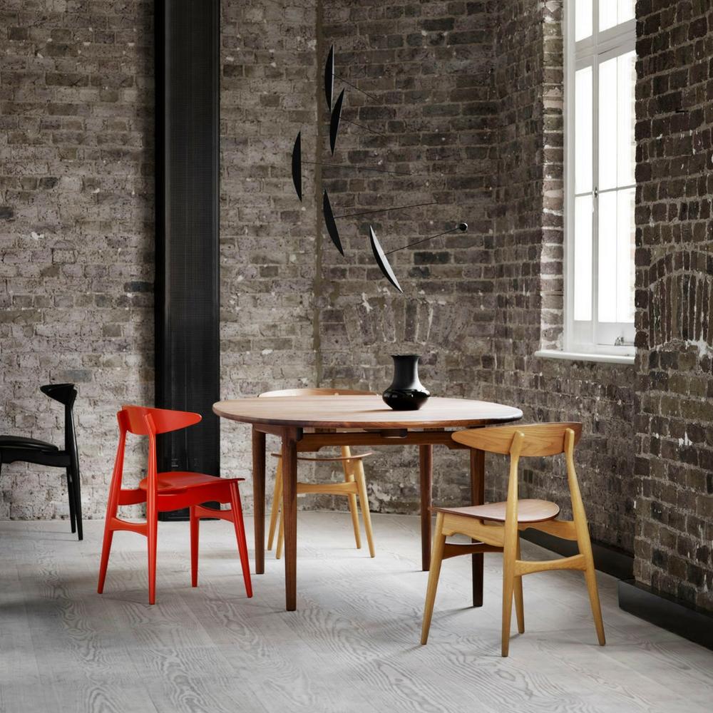 Hans Wegner CH33 dining Chairs in Loft with CH337 Dining Table Carl Hansen & Søn