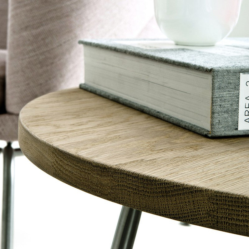 Wegner Side Table Solid Oak Detail Carl Hansen & Son