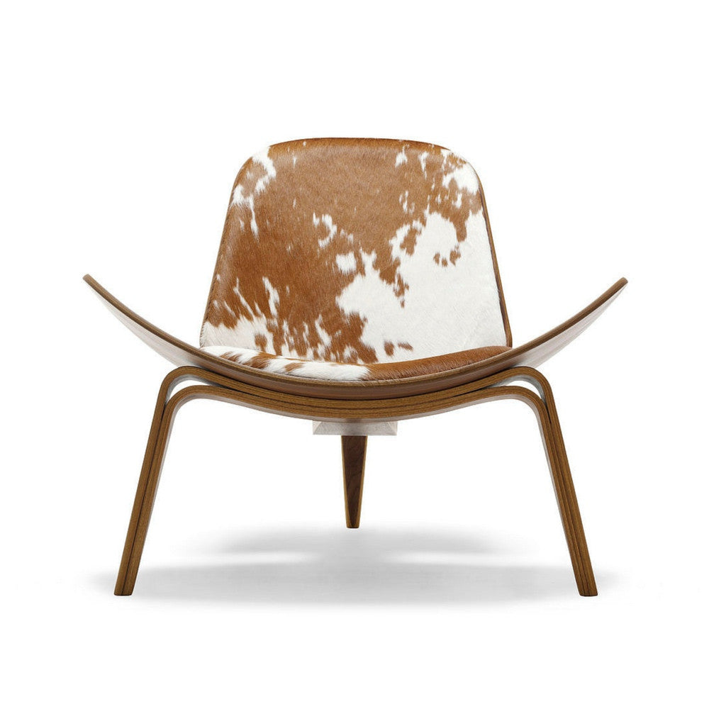 Wegner Shell Chair Cowhide Carl Hansen & Son at Palette & Parlor