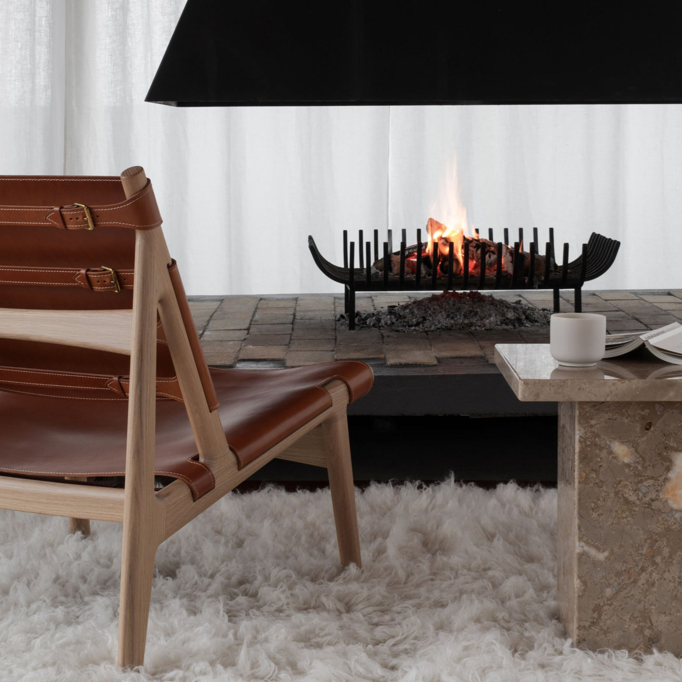 Eikund Hunter Lounge Chair Cozy Fireside at Villa Grung
