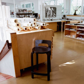 Artek Alvar Aalto K65 High Chair Black Lacquer in Architecture Studio