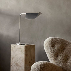 Audo Copenhagen Wing Table Lamp with the Tired Man Lounge Chair and Plinth