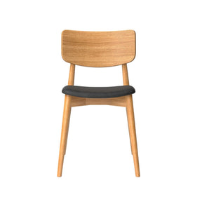 bruunmunch Chiara Dining Chair with Davos Black Leather Seat by Says Who