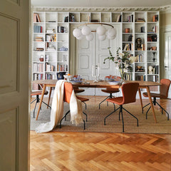 Bruunmunch PLAYDinner Lame Dining Table in Copenhagen Apartment with PLAYSwing chairs