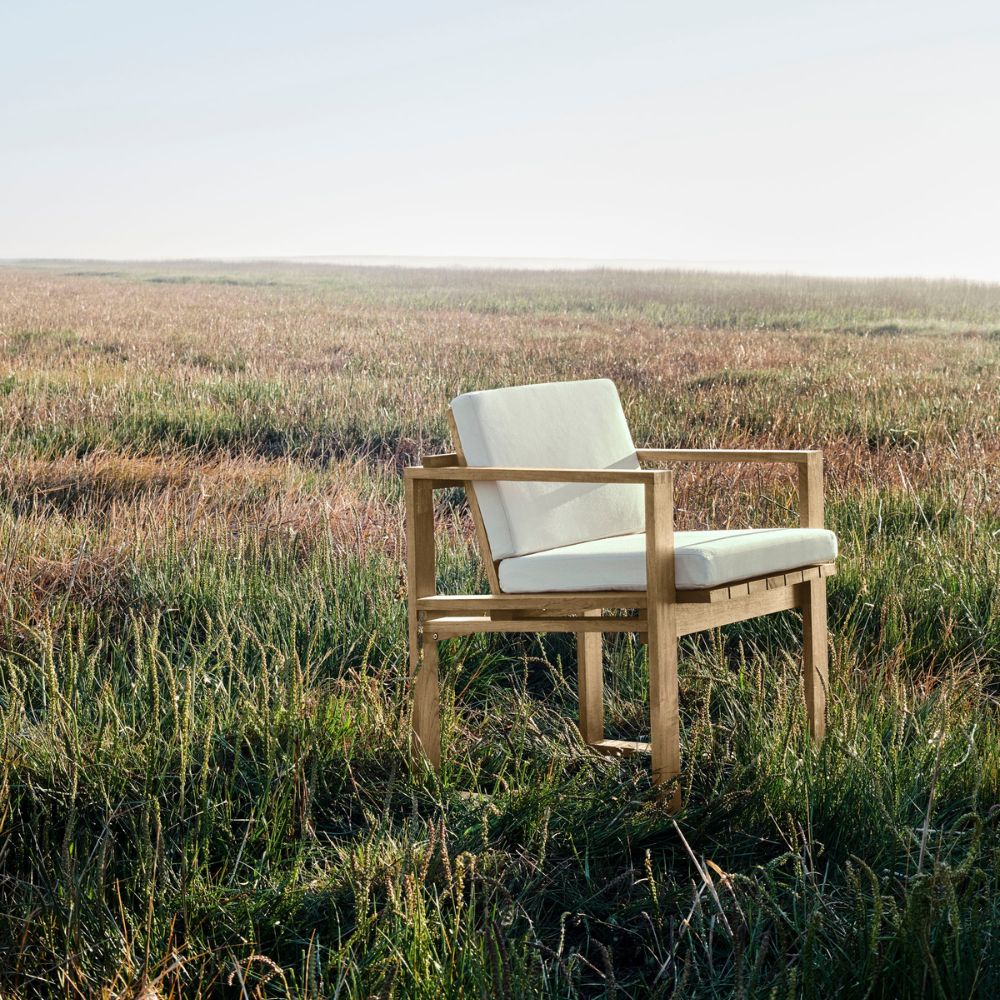 Carl Hansen BK10 Teak Dining Chair with Cushions Outdoors Danish Summer