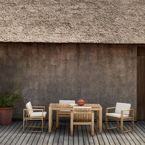 Carl Hansen BK10 Teak Dining Chair with Cushions Outdoors by Danish Summer House